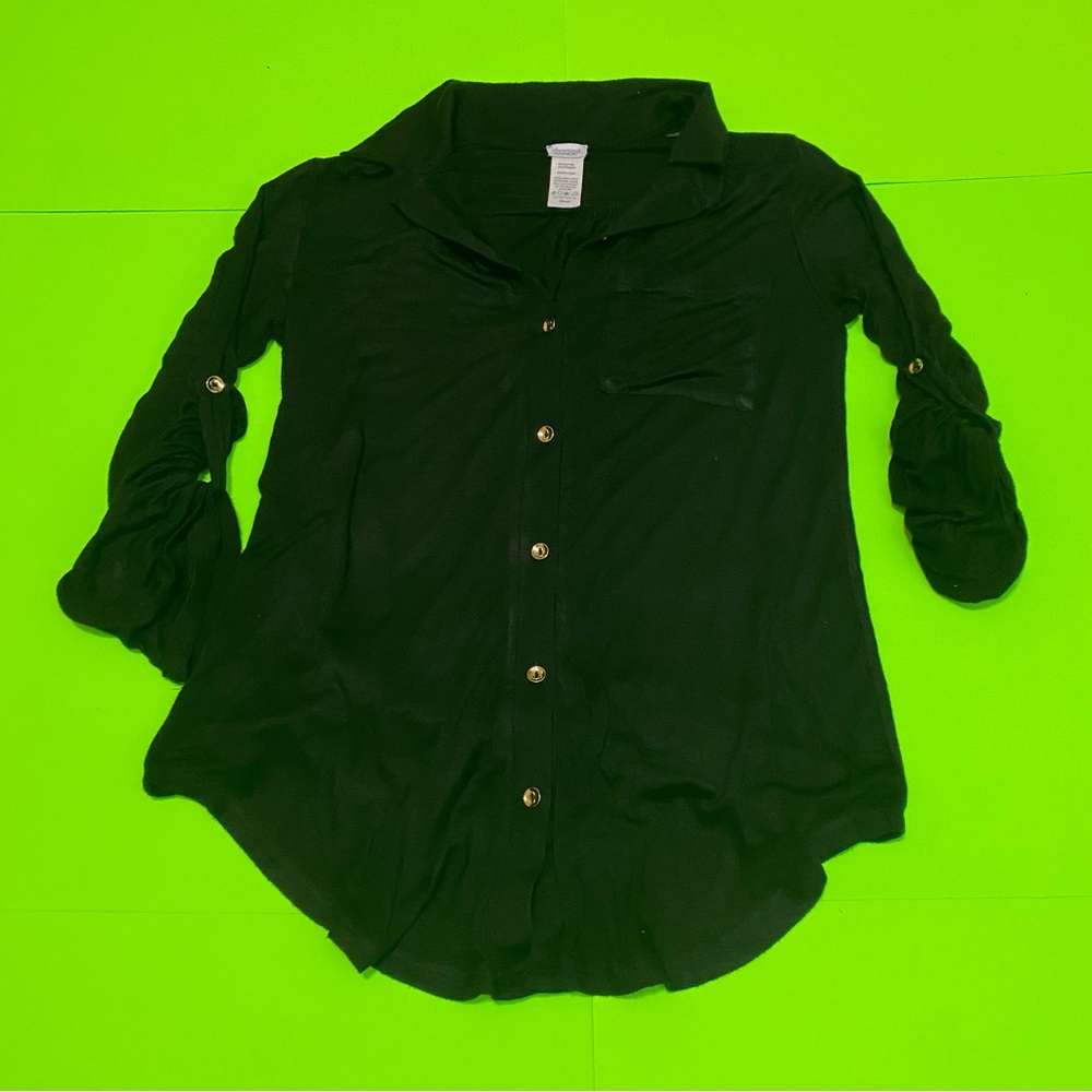 ⭐️ Charming Charlie button down shirt. Black size small